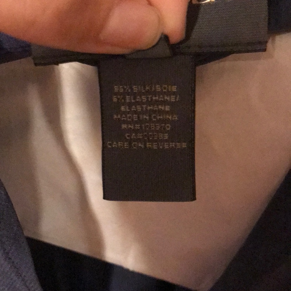 Zac Posen Navy silk blouse - Picture 3 of 5